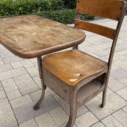 PRICE REDUCED! Vintage School Desk For Small Child From 1800’s