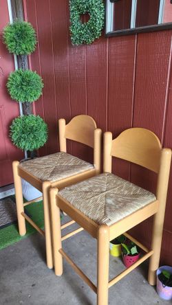 Two  solid Wood  benches