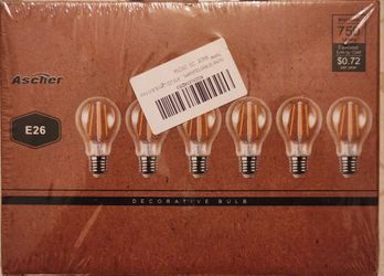 6-pack E26 750 lumens decorative Edison 6W LED light bulbs