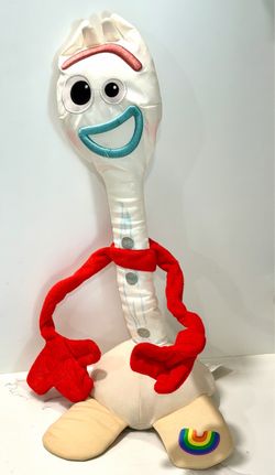 Disney Pixar Toy Story 4 Forky Large Plush Doll Rainbow Feet 2019