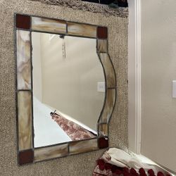 Slag Glass Mirror