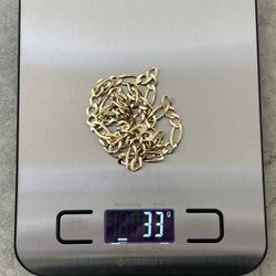 14k Gold Figaro link chain  24”