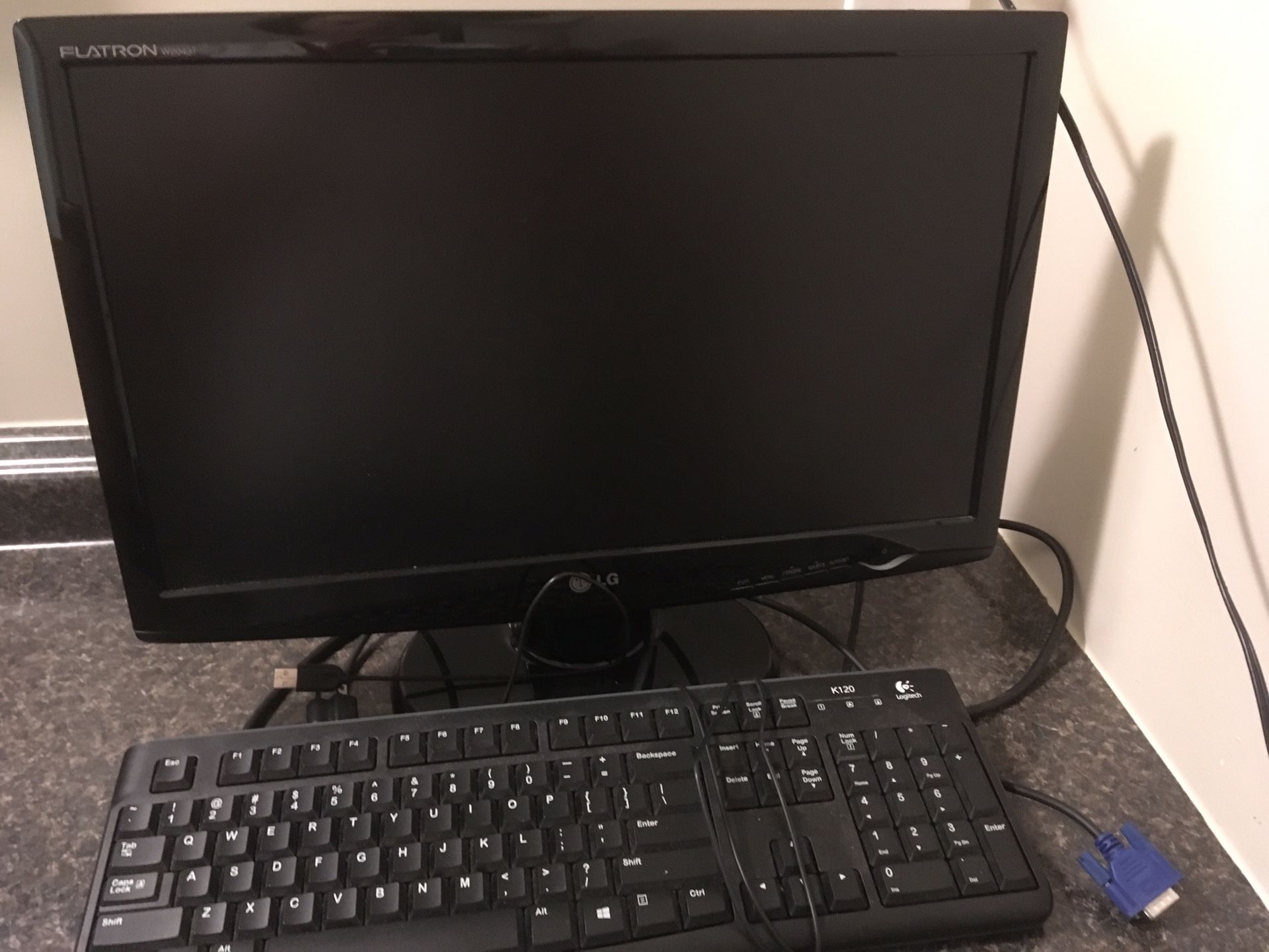 LG monitor and keyboard