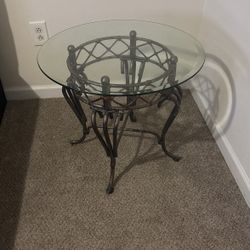 Two Rod Iron End Tables 