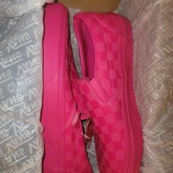 Vans Womens 7.5 PINK GLO Slip On