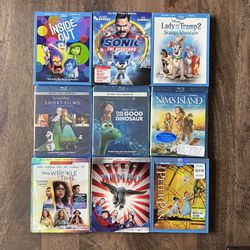 Big lot of Children’s Films Blu-ray, DVD & some have Digital Movies