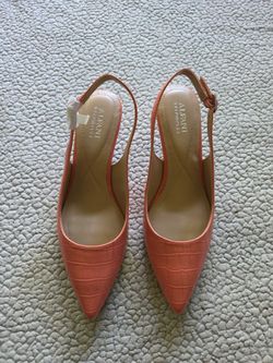 Alfani Women's Coral Croc-Embossed Slingback Flats