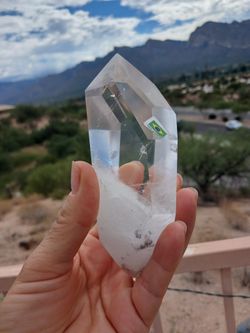 Double Terminated Quartz Crystal Natural 5" Clear 350 Grams Mineral Specimen