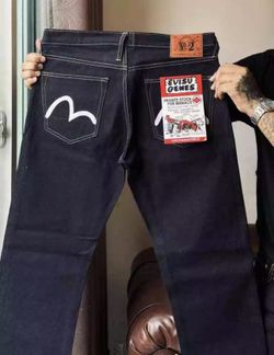 Evisu 15oz Raw Japanese Selvedge Denim Jeans Lot.2009 No.2 Made In Japan