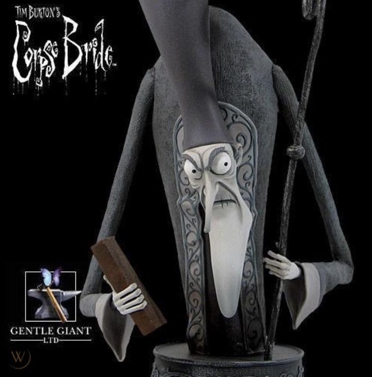 Tim Burton's Corpse Bride Pastor Galswells collectible bust
