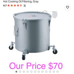  Fryer Grease Bucket, 16 Gal