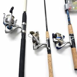 Fishing Rod & Reel Lot – 7 Combos + Accessories 