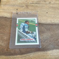 1989 Topps Traded Barry Sanders Raw Card