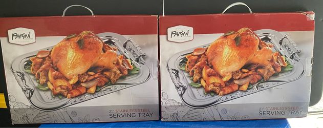 Parini stainless steel serving tray