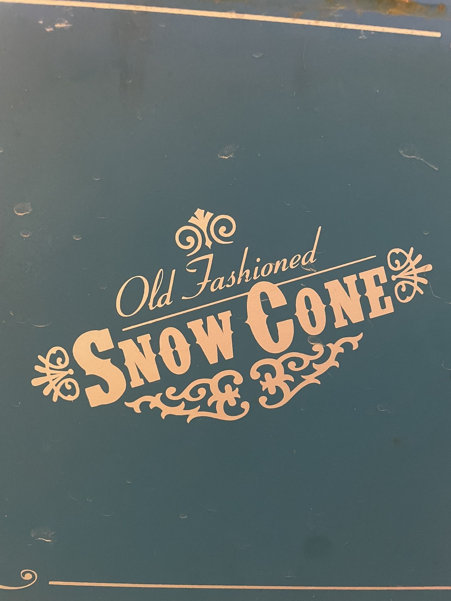 Old Fashion Snow Cone Machine