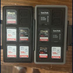 Memory Cards (includes 3 128 Gb Ones And Case)