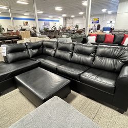 2 Piece Black Sectional