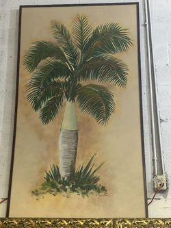 Tropical Palm Tree Painting – Framed Wall Art – $350.00