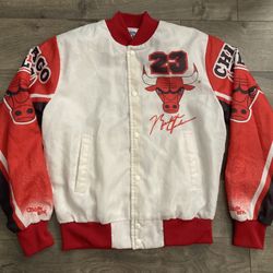 Vintage Chicago Bulls Michael Jordan Chalk Line Jacket Small Made In USA 90s Vtg