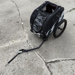 Custom-Painted Dog Bike Trailer – Unique Design