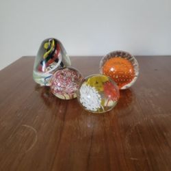LOT of 4 Vintage Paperweights