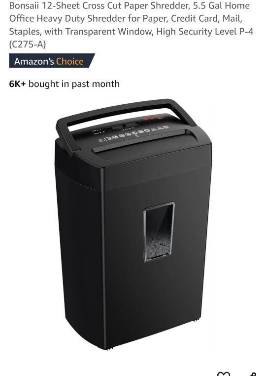 Bonsaii Cross Cut Shredder