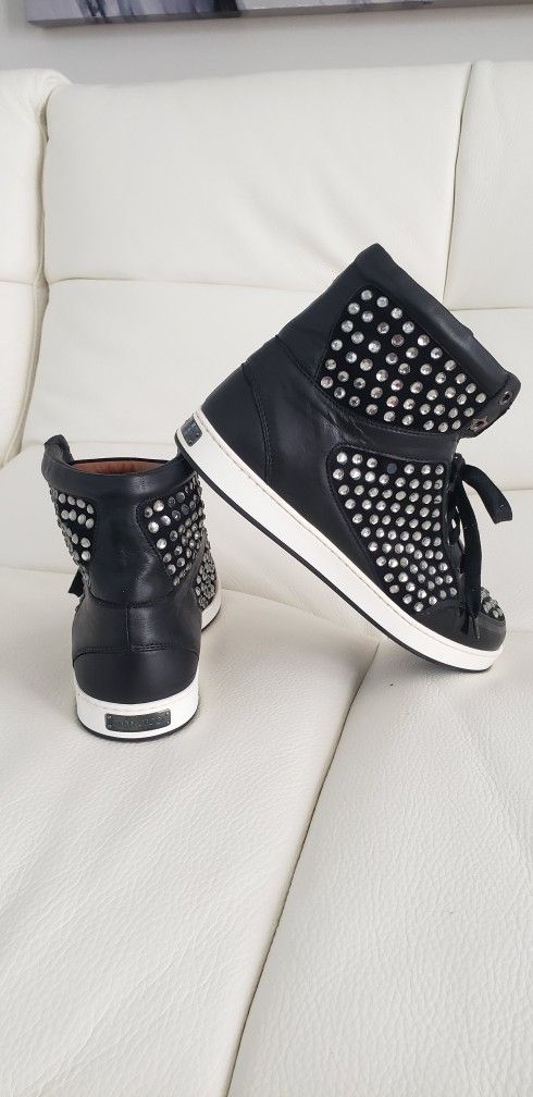 Women Authentic Jimmy Choo Sneakers, Size 38.5