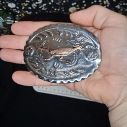Belt buckle: 1980s Road Runner Stamp Buckle