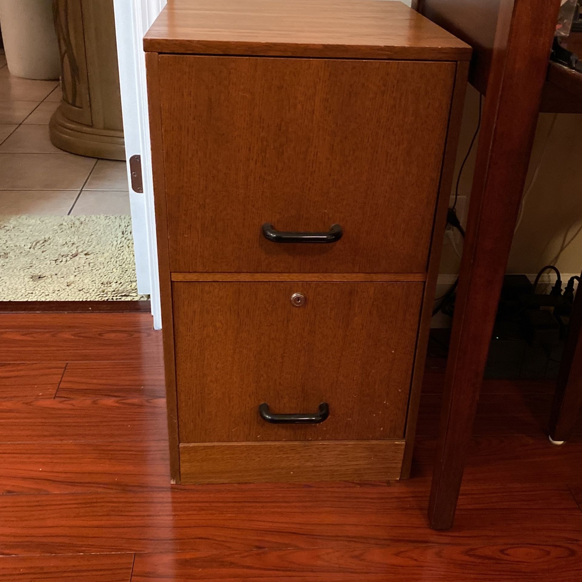 Wood File Cabinet 