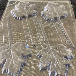 Thanksgiving Fall Leaf Lollipop Chocolate Mold 4 Wells