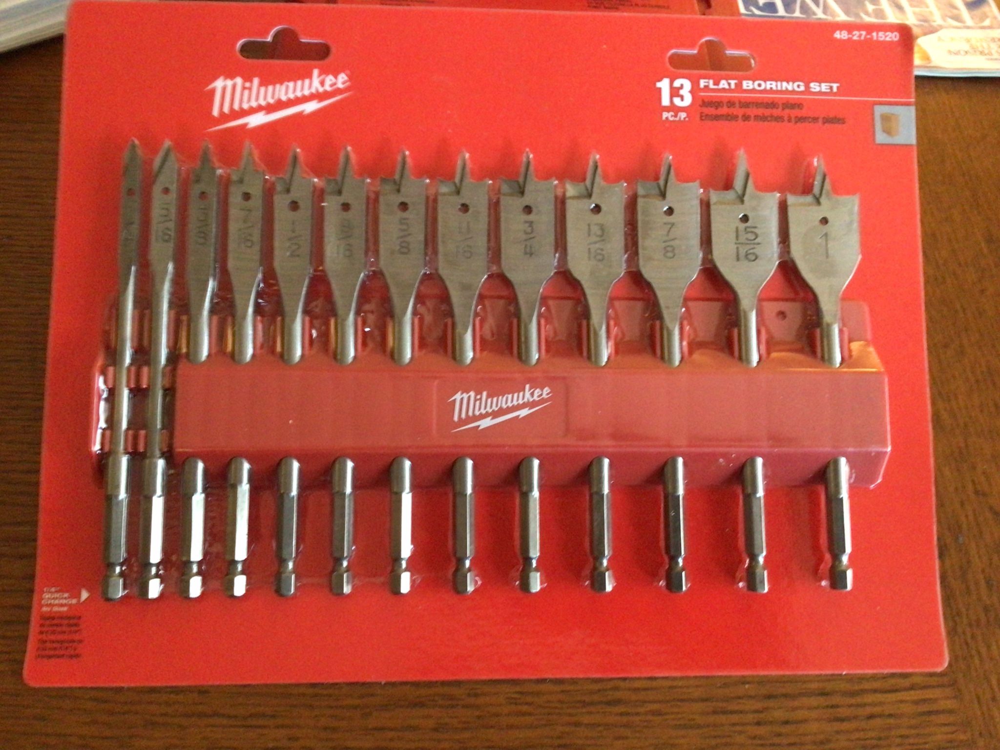 Milwaukee 13PC Spade Bit Set. Brand NEW.