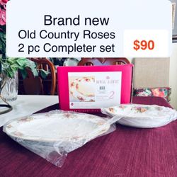 New Old Country Roses Oval Platter and Serving Bowl . Great Christmas gift