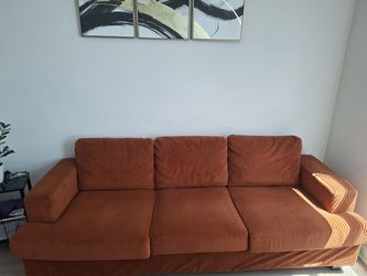 Orange sofa 10/10 condition slightly used