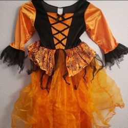 Witch Orange Spider Halloween Costume For Sale 