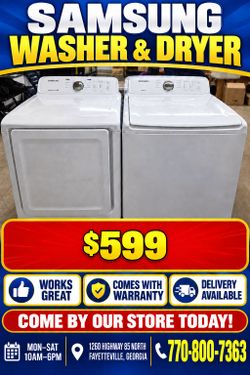 Samsung Washer & Dryer for Sale
( Works Great) Comes w/ Warranty
Delivery Available