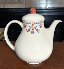 Vintage England Johnson Brothers Danube pattern ironstone teapot with lid