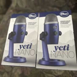 Two Blue Yeti Nano    