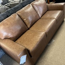 Carmel Leather Nice Couch!