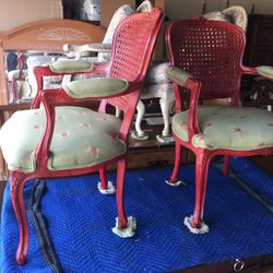 Double Cane Back Chairs