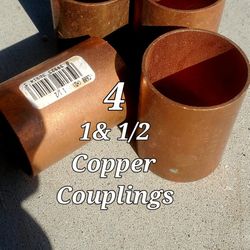 Plumbing 1-1/2 Copper Coupling 4 Total