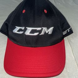 Vintage Ccm Jet Speed One Size Fits All Hat Black Red Nhl Clean Nhl Ohl Echl