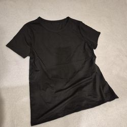 Womens Plain Black Shirt, XL