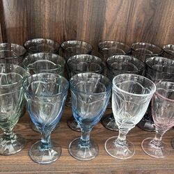 Vintage color glassware