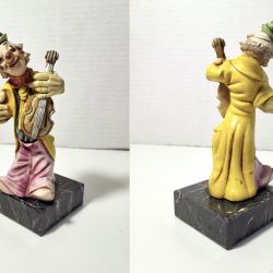 Vintage MIC Imports Clown Marble & Resin Figurines Set of 6