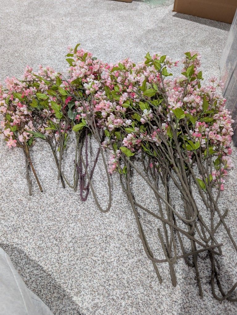 Fake Cherry Blossom Branches - About 24 Total