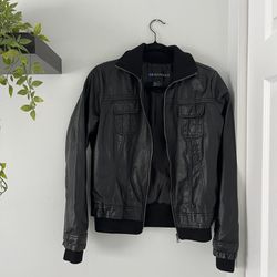 Black Leather Jacket with Black Interior 
