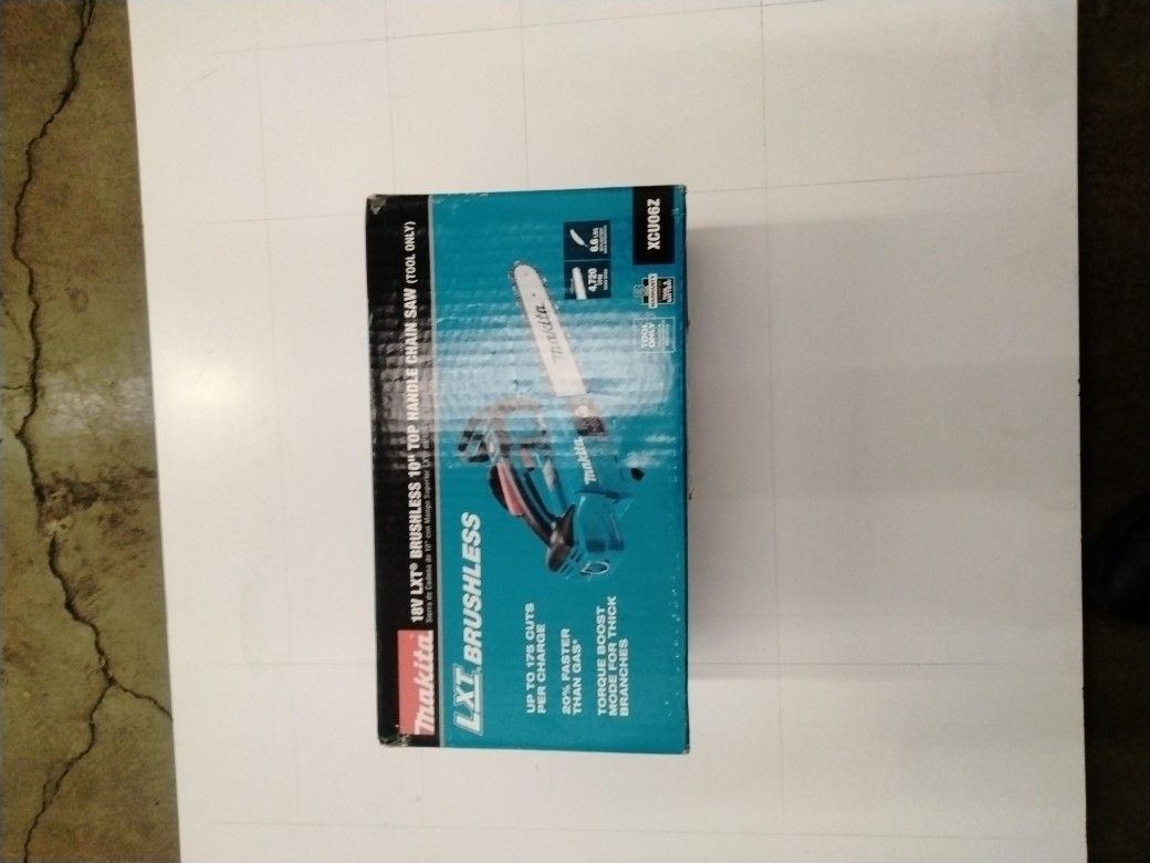 Makita 10 in. 18-Volt LXT Lithium-Ion Brushless Cordless Top Handle Chain Saw (Tool-Only)