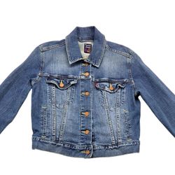 Levis Jeans Womens Medium Wash Denim Trucker Jacket Size Medium WPL-423