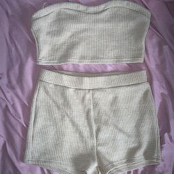Nude Tube Top & Shorts 