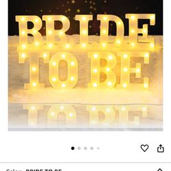 Bride To Be Sign Lights 9 Pcs 